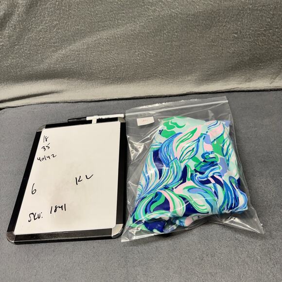 Lilly Pulitzer Dress Womens 6 PARTY THYME Coastal Floral Nala Soft Shift Crochet - Picture 10 of 10